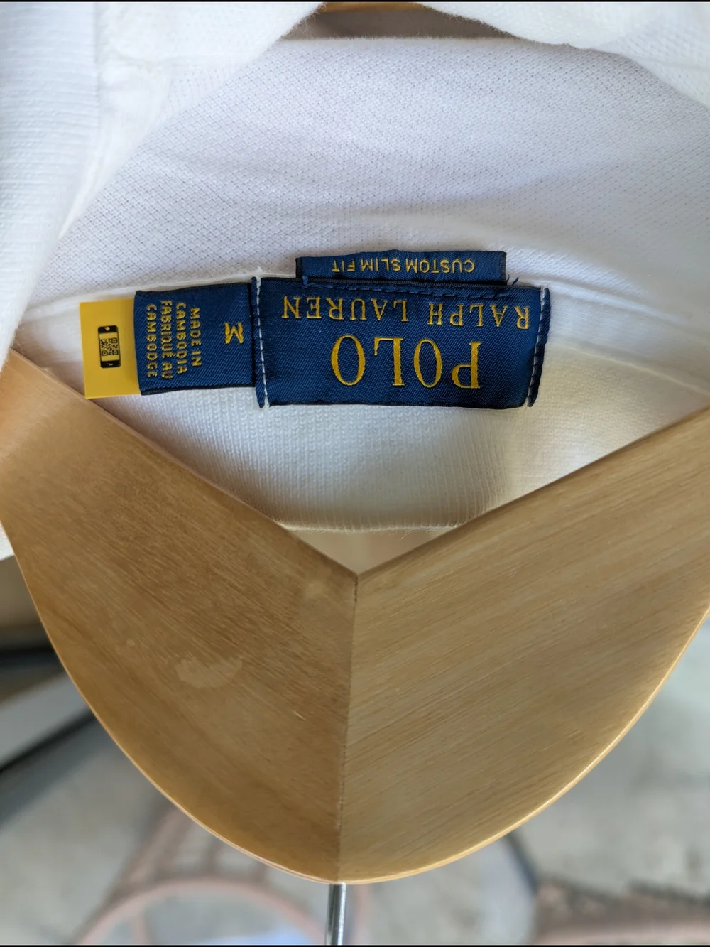 Ralph Lauren White Polo with Navy Pony Logo
